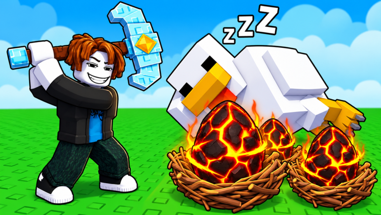 Official Break and Steal an Egg screenshot from the Roblox listing